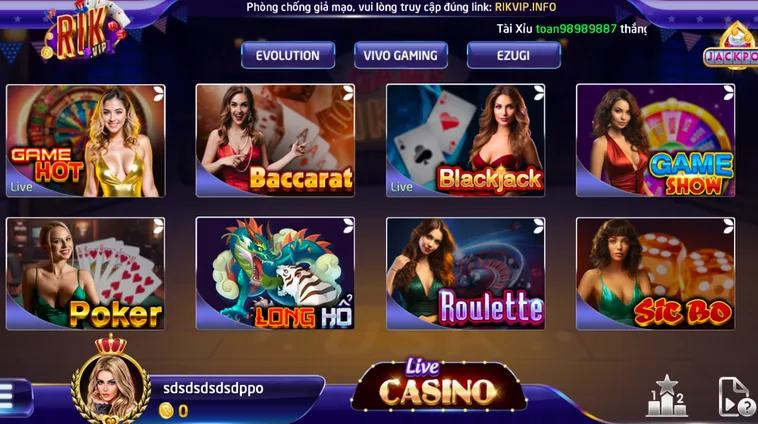 Sức Hút Đỉnh Cao Từ Casino Livestream Tại RikVip Đẳng Cấp Số Một Việt Nam