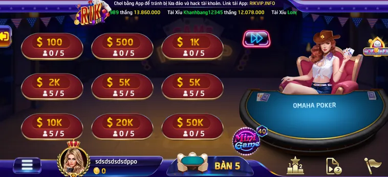 Chinh Phục Siêu Phẩm Omaha Poker 6 Tại RikVip Với Tỷ Lệ Thắng Lớn Nhất