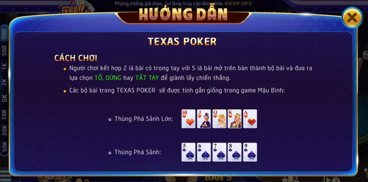 Texas Poker Tại RikVip Sân Chơi Đấu Trí Đẳng Cấp Với Những Phần Thưởng Triệu Đô