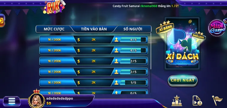 Xì Dách Tại RikVip Cơ Hội Rút Bài Giành Thưởng Khủng Với Tỷ Lệ Thắng Cực Cao